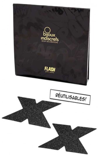 Bijoux de Peau Flash Croix Noir - Bijoux Indiscrets