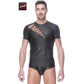 T-Shirt Sexy Homme en Vinyle Mat OUTX