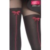 Collants Canella Semi Opaques Coutures Rouges 