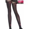 Collants Canella Semi Opaques Coutures Rouges - Fiore