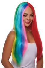 Perruque arc-en-ciel haute qualité