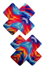 Cache-tétons kaleidoscope multicolore