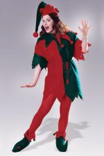 Tunique lutin de Noël avec clochettes et ceinture