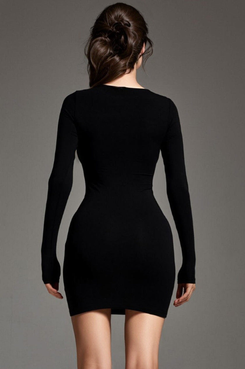 Robe seconde peau découpe poitrine – Image 4