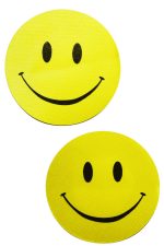 Cache-tétons smiley jaune auto-adhésifs