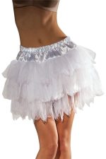 Tutu blanc en satin jupe courte
