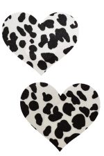 Cache-tétons cœur motif vache