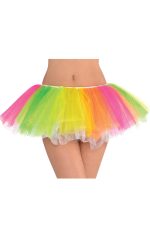 Tutu tulle néon arc-en-ciel multi-couches