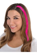 Extension cheveux rose synthétique à peigne