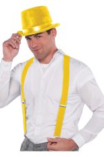 Bretelles costume jaunes ajustables