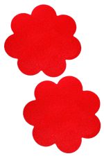 Pasties cache-tétons pétales rouges adhésifs
