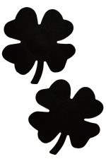 Mini pasties adhésifs trèfle noirs