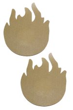 Cache-tétons adhésifs flammes beiges