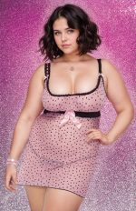 Chemise en tulle cœur grande taille