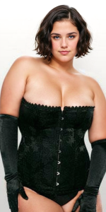 Corset grande taille bustier brocart sans bretelles