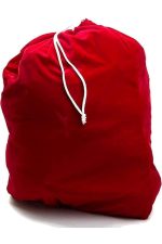 Sac de Noël en velours rouge grand format