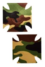 Cache-tétons camouflage double croix auto-adhésifs