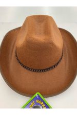 Chapeau cowboy marron ajustable