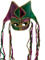 Masque multicolore large pailleté