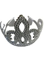 Couronne plastique flexible argentée