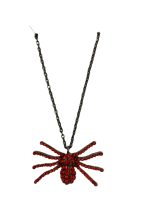 Collier araignée rouge tendance