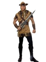 Costume viking en fourrure et daim