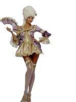 Costume Marie Antoinette : robe courte et accessoires royaux
