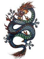 Kit tatouage dragon amovible