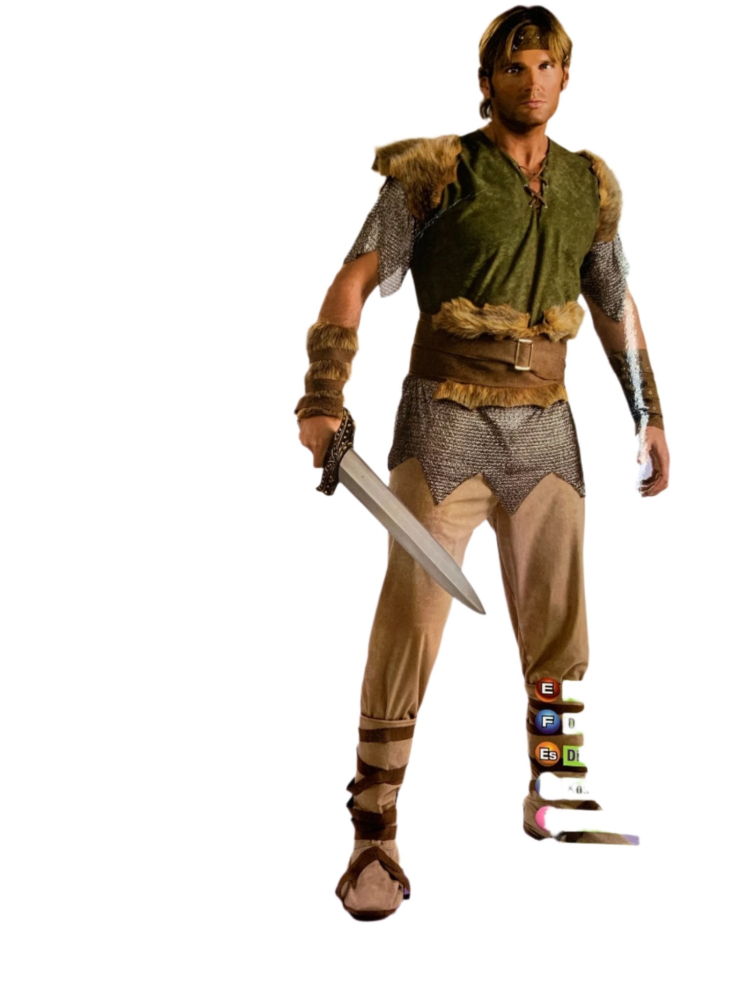 Costume viking vaillant avec tunique et accessoires