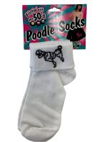 Chaussettes blanches poodle rétro