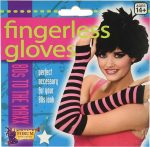 Gants sans doigts rayés années 80