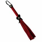 Petit fouet en daim rouge Love Knot