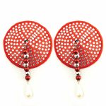 Pasties rouges en cristal Bijoux de Nip