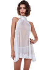 Chemise Mrs en dentelle blanche