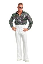 Chemise costume disco psychédélique pour homme