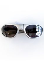 Lunettes argentées pour costume spatial