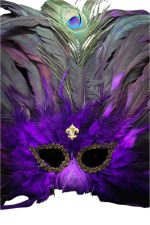Masque paon deluxe en plumes