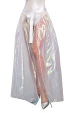 Jupe scintillante irisée fendue