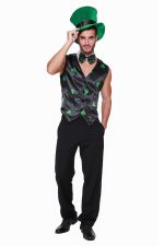 Costume lucky you vert et noir à trèfles