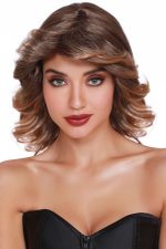 Perruque disco à plumes