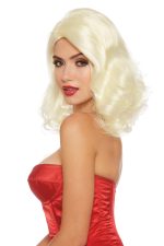 Perruque Hollywood vintage blond platine
