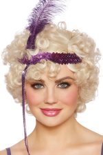 Perruque flapper courte blonde style charleston