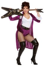 Costume rockeuse babe en velours violet