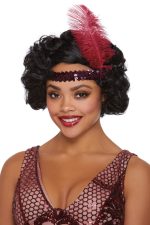 Perruque courte Charleston noire