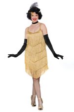 Robe Charleston dorée style années 20