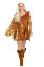 Costume hippie grande taille avec gilet à franges