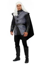 Costume roi dragon en simili cuir avec cape