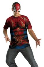 T-shirt Spider Man et demi-masque imprimés