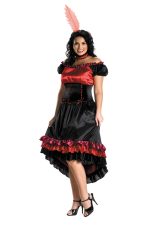 Costume can-can cutie avec robe, choker et coiffe