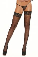 Bas autofixants résille avec dentelle